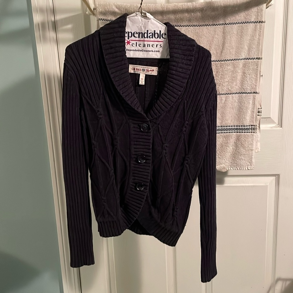 Navy GH Bass Heritage knit cardigan